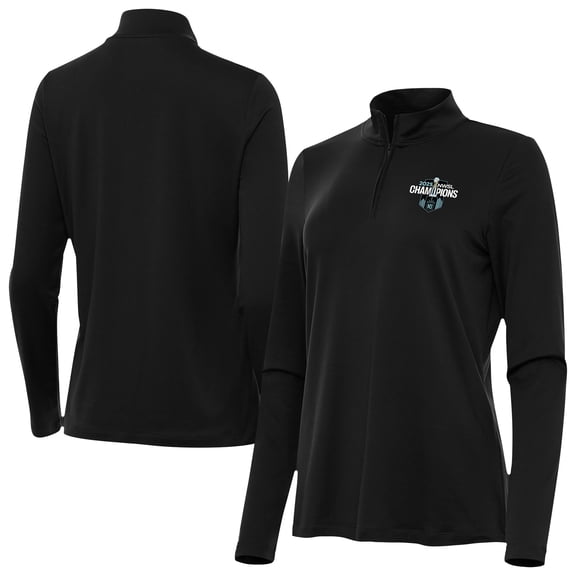 Women's Antigua Black NJ/NY Gotham FC 2025 NWSL Champions Reprocess Quarter-Zip Pullover