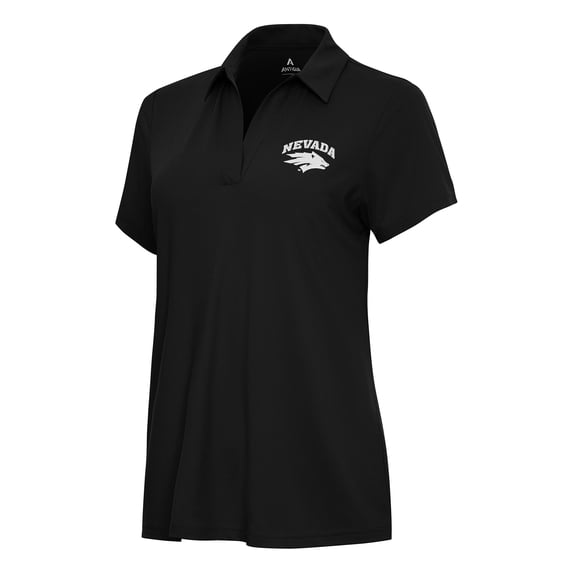 Women's Antigua Black Nevada Wolf Pack Era Polo