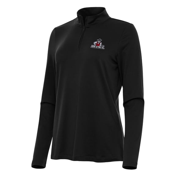 Women's Antigua Black New Mexico State Aggies Reprocess Quarter-Zip Top