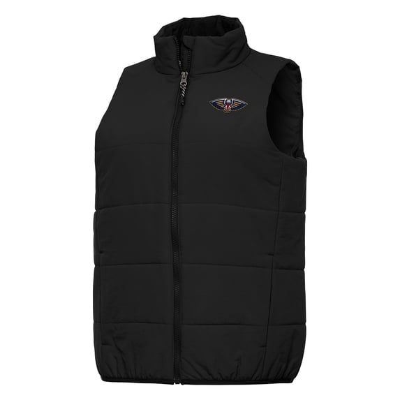 Women's Antigua Black New Orleans Pelicans Experience Full-Zip Vest