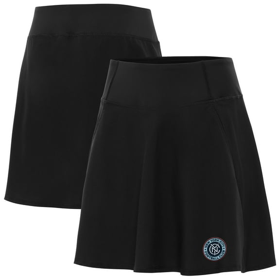 Women's Antigua Black New York City FC Chip Skort