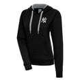thumbnail image 1 of Women's Antigua  Black New York Yankees Brushed Metallic Victory Pullover Hoodie, 1 of 1