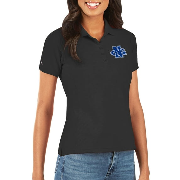 Women's Antigua Black North Georgia Nighthawks Legacy Pique Polo