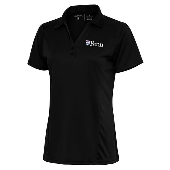 Women's Antigua Black Pennsylvania Quakers Tribute Polo