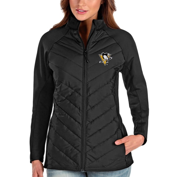 Women's Antigua Black Pittsburgh Penguins Altitude Full-Zip Jacket