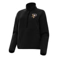 thumbnail image 1 of Women's Antigua Black Pittsburgh Penguins Figure Half-Zip Pullover Sweatshirt, 1 of 1