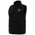 thumbnail image 1 of Women's Antigua Black Pittsburgh Pirates Nostalgic Full-Zip Vest, 1 of 1