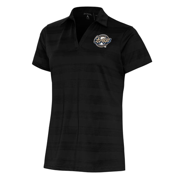 Women's Antigua Black Rancho Cucamonga Quakes Compass Polo