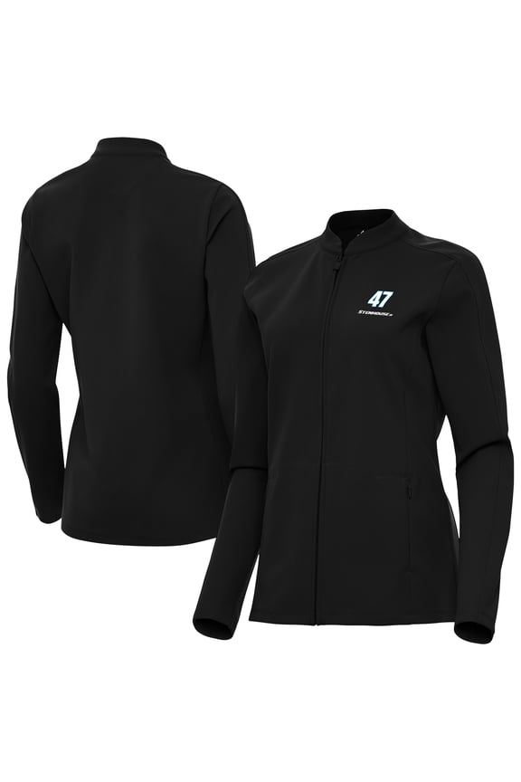 Women's Antigua Black Ricky Stenhouse Jr. Regard Full-Zip Jacket