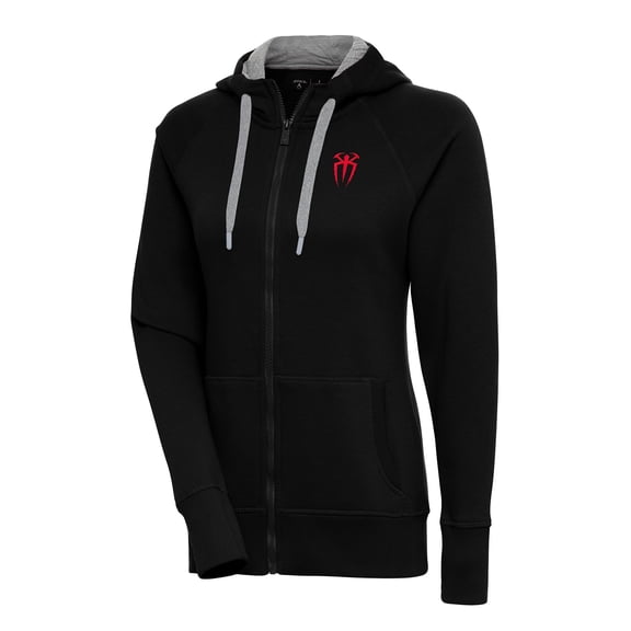 Women's Antigua Black Roman Reigns Victory Full-Zip Hoodie