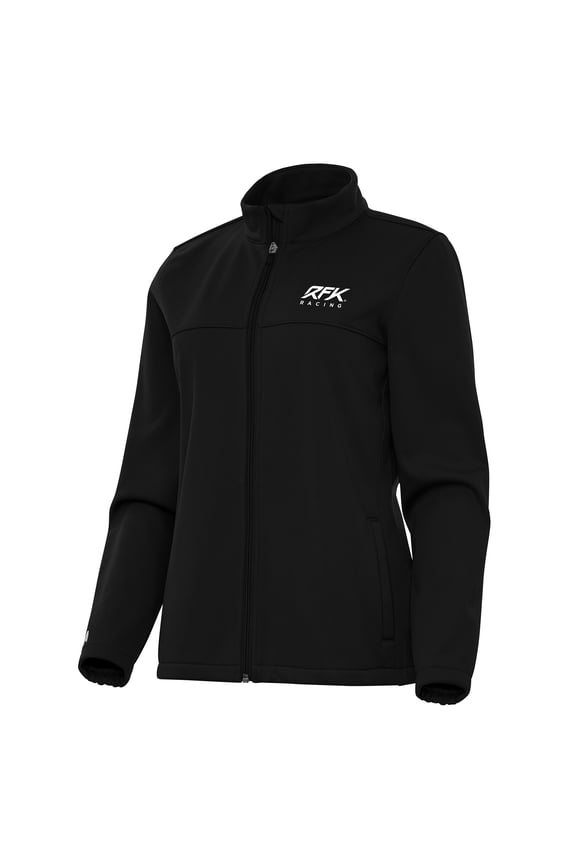 Women's-Antigua Black Roush Fenway Keselowski Racing Links 2 Full-Zip Golf Jacket