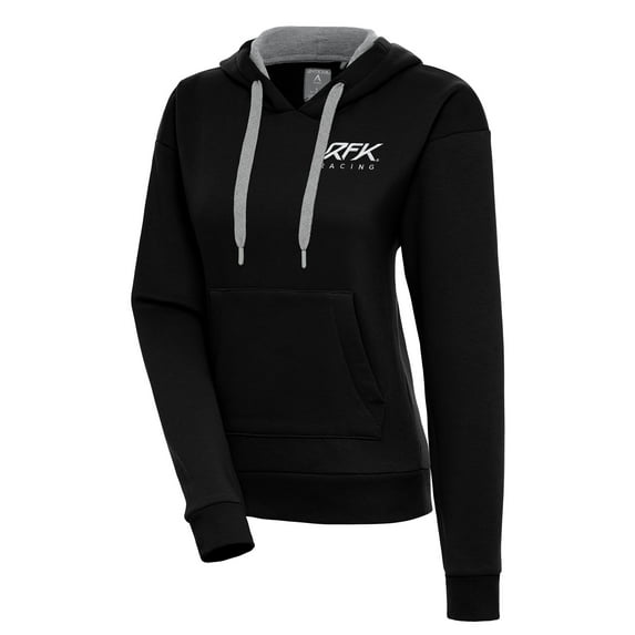 Women's Antigua Black Roush Fenway Keselowski Racing Victory Pullover Hoodie