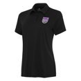 thumbnail image 1 of Women's Antigua Black Sacramento Kings Reprocess Polo, 1 of 1