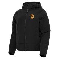 Women's Antigua Black San Diego Padres Universe Full-Zip Hoodie Jacket