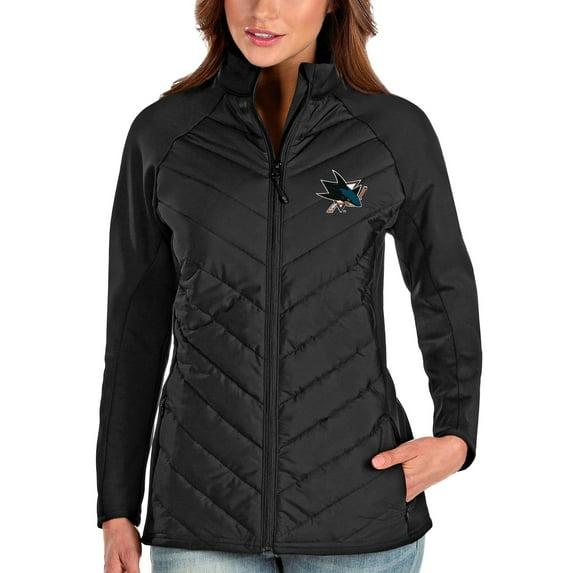 Women's Antigua Black San Jose Sharks Altitude Full-Zip Jacket