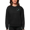 thumbnail image 1 of Women's Antigua Black San Jose Sharks Primary Logo Victory Crewneck Pullover Sweatshirt, 1 of 1