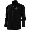 thumbnail image 1 of Women's Antigua  Black Sporting Kansas City Brushed Metallic Generation Full-Zip Jacket, 1 of 1