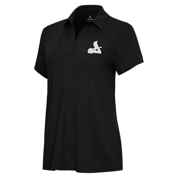 Women's Antigua Black St. Louis Cardinals Era Polo