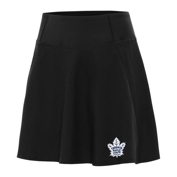 Women's Antigua Black Toronto Maple Leafs Chip Skort