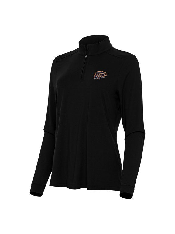 Women's Antigua Black UTEP Miners Intent Quarter-Zip Top