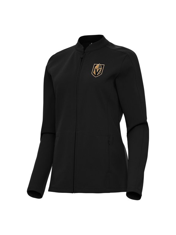 Women's Antigua Black Vegas Golden Knights Regard Full-Zip Jacket