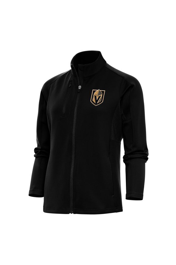 Women's Antigua Black Vegas Golden Knights Team Logo Generation Full-Zip Jacket