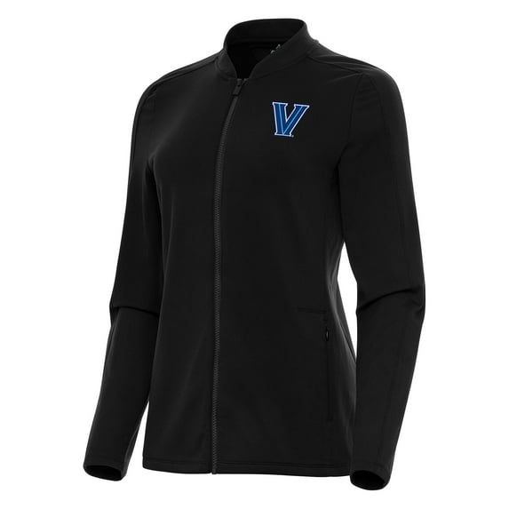 Women's Antigua Black Villanova Wildcats Continual Full-Zip Jacket
