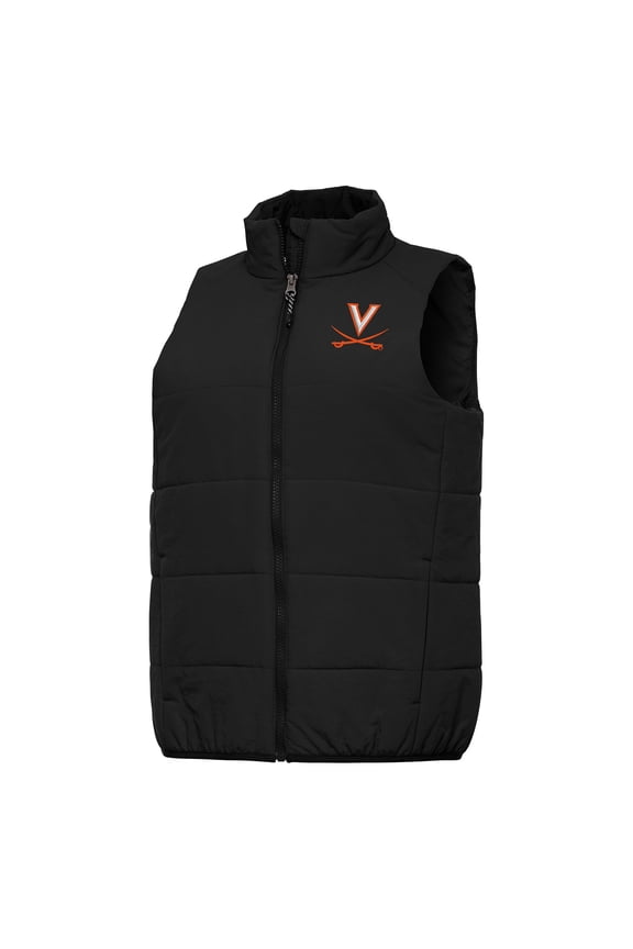 Women's Antigua Black Virginia Cavaliers Experience Full-Zip Vest