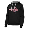thumbnail image 1 of Women's Antigua Black Washington Capitals Victory Pullover Hoodie, 1 of 1