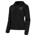 thumbnail image 1 of Women's Antigua  Black Washington Huskies Contemporary Quarter-Zip Hoodie, 1 of 1
