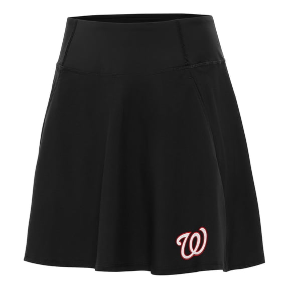 Women's Antigua Black Washington Nationals Chip Skort