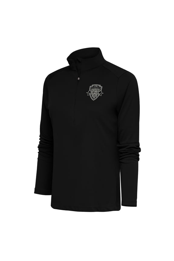 Women's Antigua Black Washington Spirit Tribute Half-Zip Jacket
