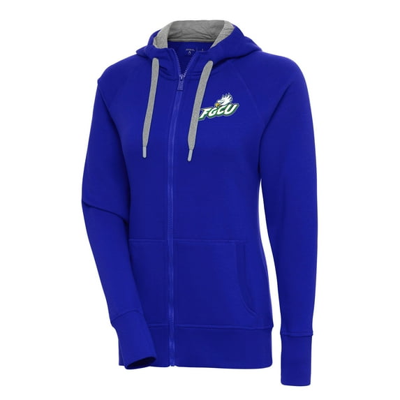 Women's Antigua Blue Florida Gulf Coast Eagles Victory Full-Zip Hoodie