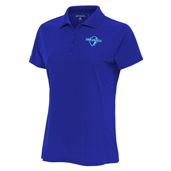 Women's Antigua Blue Franklin & Marshall Diplomats Legacy Digital Thermal Pique Polo