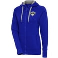 thumbnail image 1 of Women's Antigua  Blue New York Knicks Brushed Metallic Victory Full-Zip Hoodie, 1 of 1