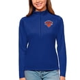 thumbnail image 1 of Women's Antigua Blue New York Knicks Tribute Half-Zip Top, 1 of 1