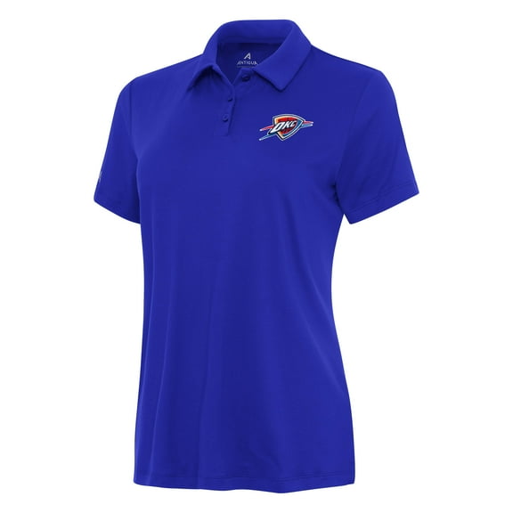 Women's Antigua Blue Oklahoma City Thunder Reprocess Polo