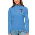 thumbnail image 1 of Women's Antigua Blue Oklahoma City Thunder Tribute Half-Zip Top, 1 of 1