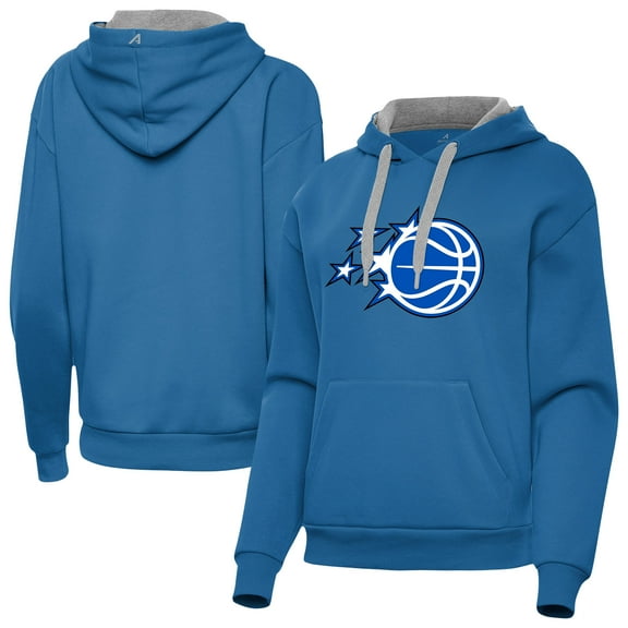 Women's Antigua Blue Orlando Magic New Logo Victory Pullover Hoodie