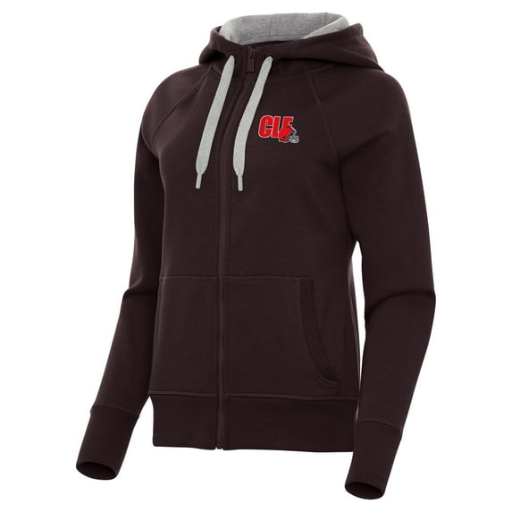 Women's Antigua Brown Cleveland Browns Victory Full-Zip Hoodie