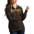 thumbnail image 1 of Women's Antigua Brown San Diego Padres Team Logo Victory Full-Zip Hoodie, 1 of 1
