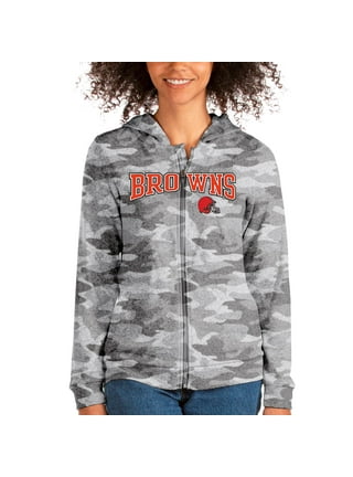 Majestic Cleveland Browns Women's Hot Route Brown Zip Up Hooded Sweatshirt  Large : : Clothing & Accessories