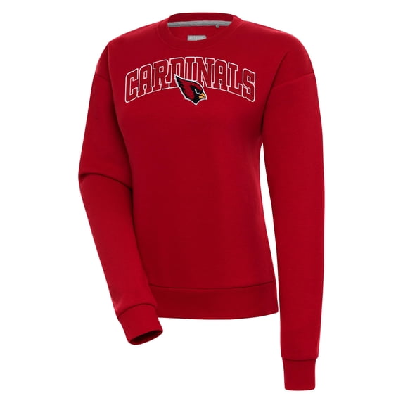Women's Antigua Cardinal Arizona Cardinals Victory Chenille Pullover Sweatshirt