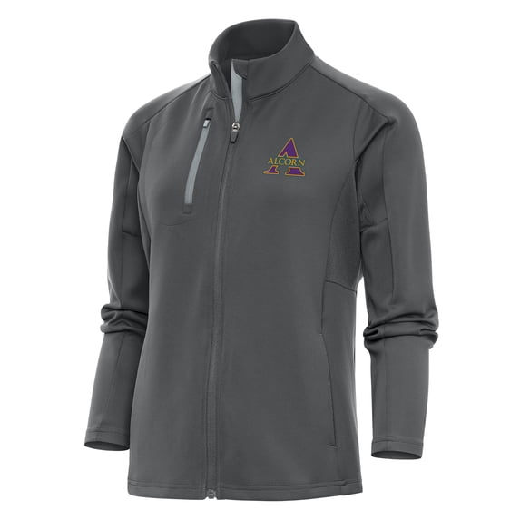 Women's Antigua Charcoal Alcorn State Braves Generation Digital Thermal Full-Zip Jacket