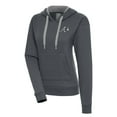 thumbnail image 1 of Women's Antigua  Charcoal Atlanta Braves Brushed Metallic Victory Pullover Hoodie, 1 of 1