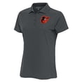 thumbnail image 1 of Women's Antigua Charcoal Baltimore Orioles Logo Legacy Pique Polo, 1 of 1