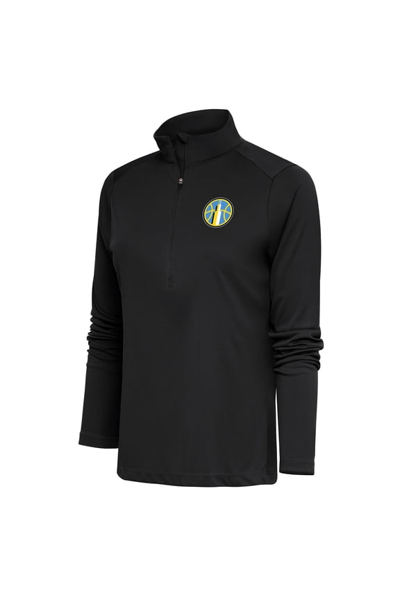 Women's Antigua Charcoal Chicago Sky Tribute Half-Zip Top