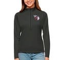 thumbnail image 1 of Women's Antigua Charcoal Cleveland Guardians Tribute Quarter-Zip Pullover Top, 1 of 1
