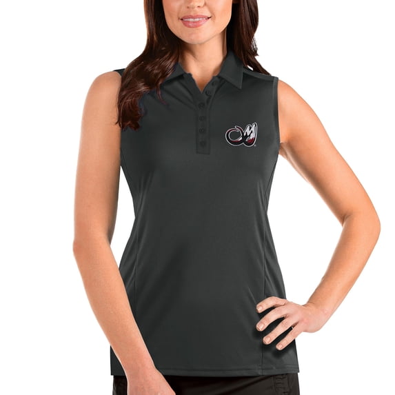 Women's Antigua Charcoal Colorado Mammoth Tribute Sleeveless Polo