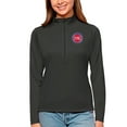 thumbnail image 1 of Women's Antigua Charcoal Detroit Pistons Tribute Half-Zip Top, 1 of 1
